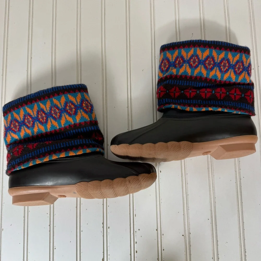 MUK LUKS Rainboots Women's 7‎ Duck Boots Southwest Slip On